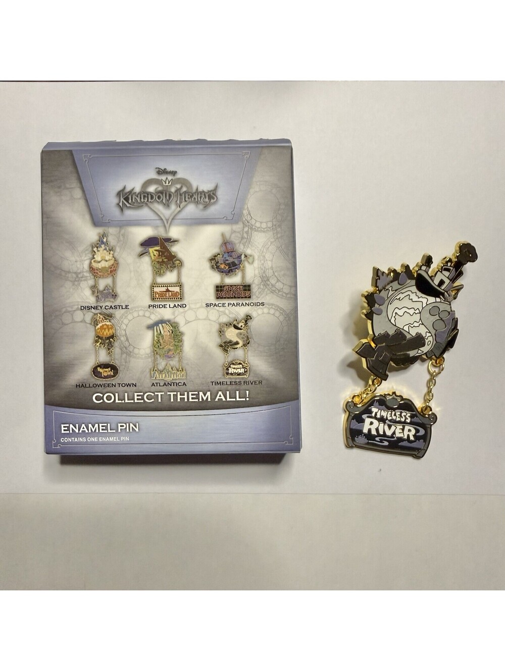 KINGDOM HEARTS Worlds/Planets Timeless River Boat pin Hinged GameStop